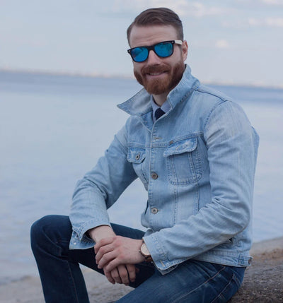 Polarized Wood & Mirrored - Unisex Retro Shades for Women & Men
