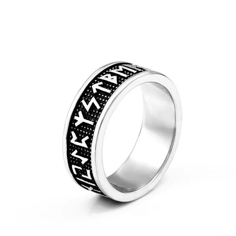 Viking Rune Ring – Odin’s Symbol, Stainless Steel 316L