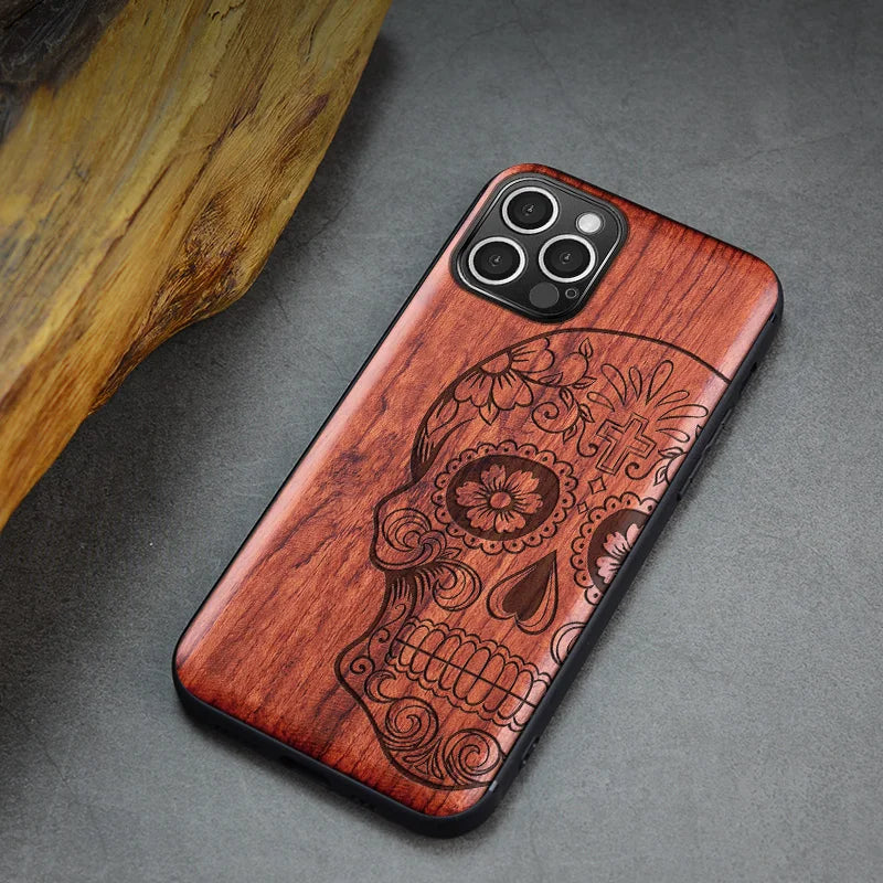 Real Wood Shockproof Phone Case for Samsung S25 Ultra/Plus