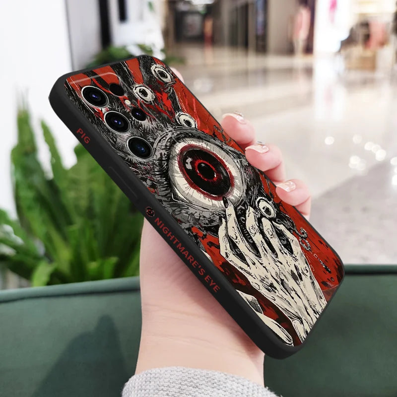 Devil Eye Phone Case for Samsung Galaxy S22 Plus / S21 Plus / S23 Ultra / S23 FE / S22 Ultra / S22 / S24 / S24 FE / S23 / S23 Plus / S25 / S25 Ultra / S24 Plus / S25 Plus / S21 Ultra / S24 Ultra