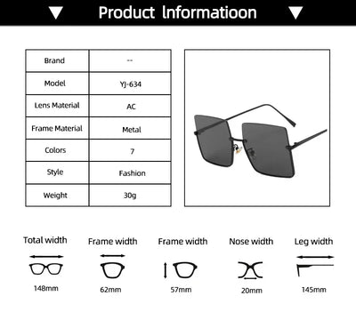 LUXE Oversized Square Sunglasses 😎 Designer Retro Frames