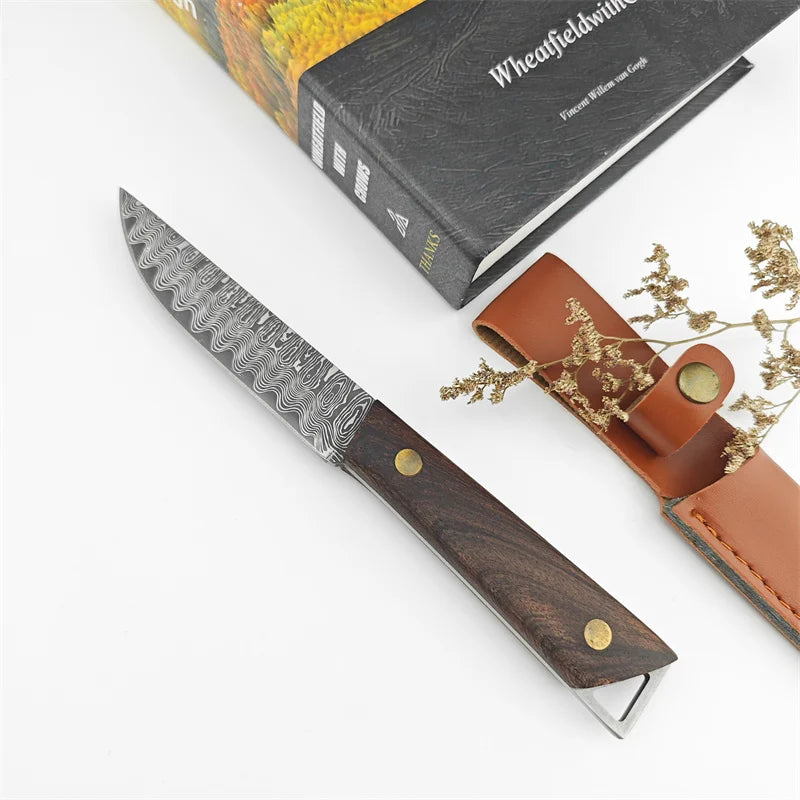 Damascus Outdoor Viking Knife