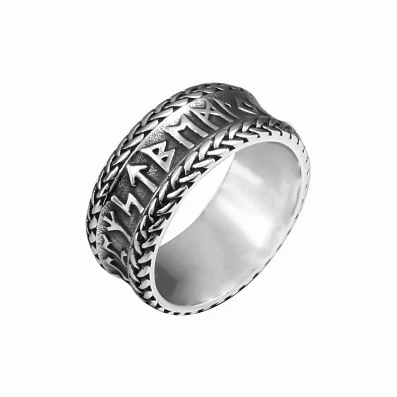 Viking Rune Ring – Odin’s Symbol, Stainless Steel 316L