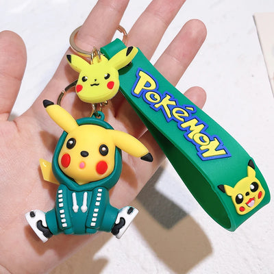 Pokémon Keychain 2025 – Pikachu, Psyduck, Gengar & More Cartoon Figures 🎒✨