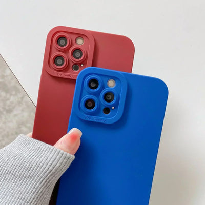 Black Armor – Premium Shockproof Silicone Case (LensGuard Edition)