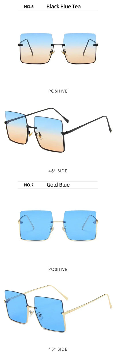 LUXE Oversized Square Sunglasses 😎 Designer Retro Frames