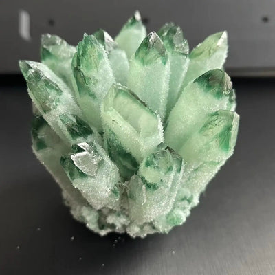 Natural Green Quartz Cluster – Reiki Energy Stone & Decor