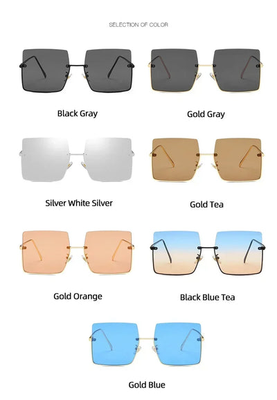 LUXE Oversized Square Sunglasses 😎 Designer Retro Frames