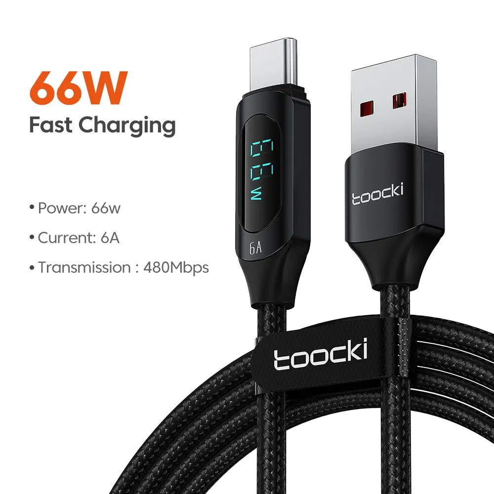 Type-C 100W PD Fast Charging Cable – USB-C to USB-C with Display