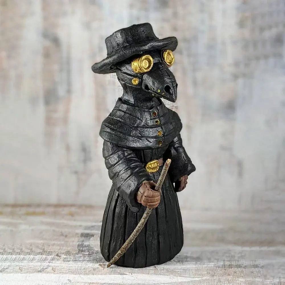 Plague Doctor Incense Burner – Mini Crow Statue