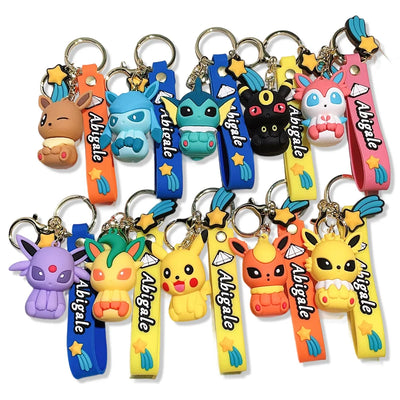 Pokémon Keychain 2025 – Pikachu, Psyduck, Gengar & More Cartoon Figures 🎒✨