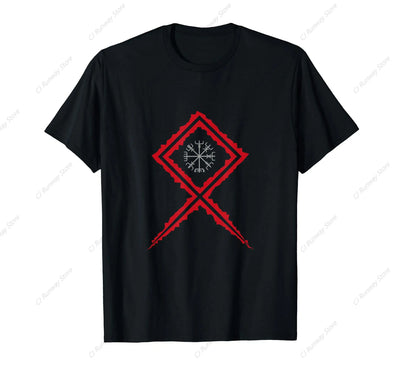 Vikings Norse Mythology Compass O Rune Pagan Asatru T-Shirt