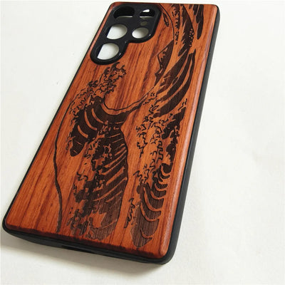 Real Wood Shockproof Phone Case for Samsung S25 Ultra/Plus