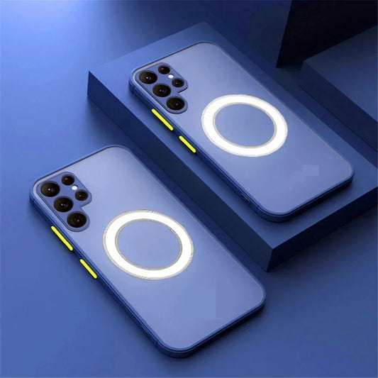 Luxury Matte Magnetic Armor Case | MagSafe | Samsung Galaxy S25 Ultra, S24, S23 Ultra, S22 Plus, S21 FE | Shockproof Protection