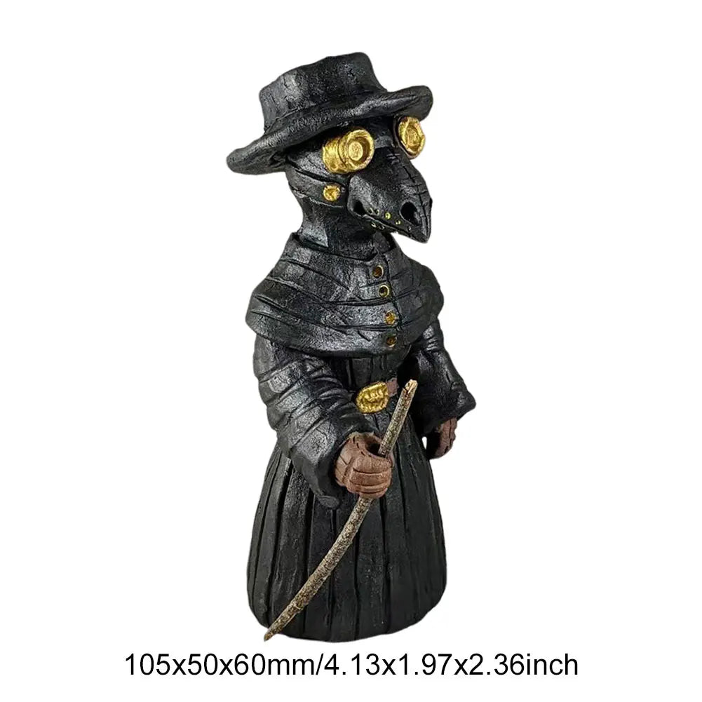 Plague Doctor Incense Burner – Mini Crow Statue