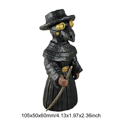 Plague Doctor Incense Burner – Mini Crow Statue