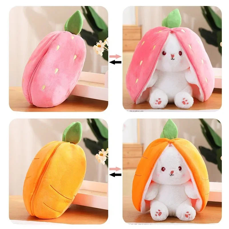 Plush Bunny Strawberry 🍓 & Carrot 🥕 25cm