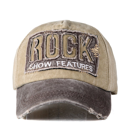 High-Quality "ROCK" Embroidery Cotton Baseball Cap | Unisex Snapback Sun Hat