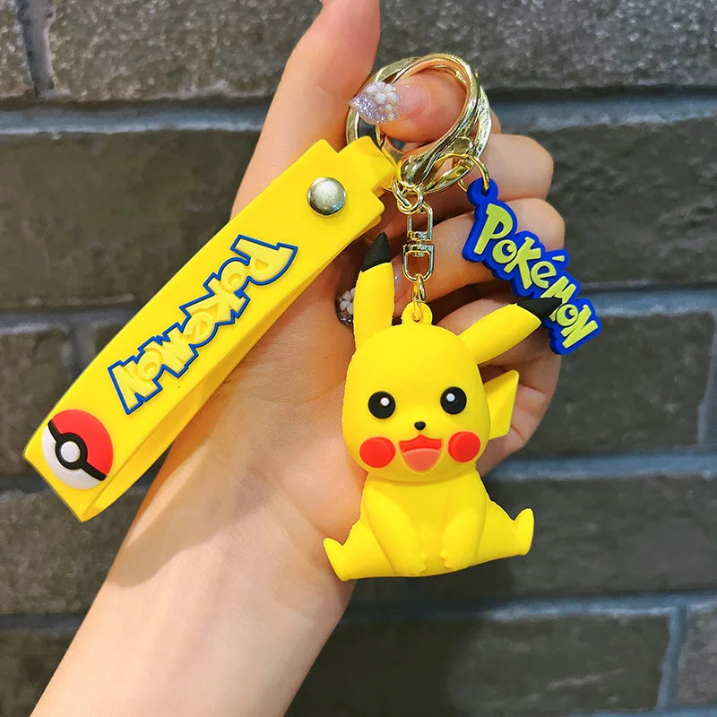 Pokémon Keychain 2025 – Pikachu, Psyduck, Gengar & More Cartoon Figures 🎒✨
