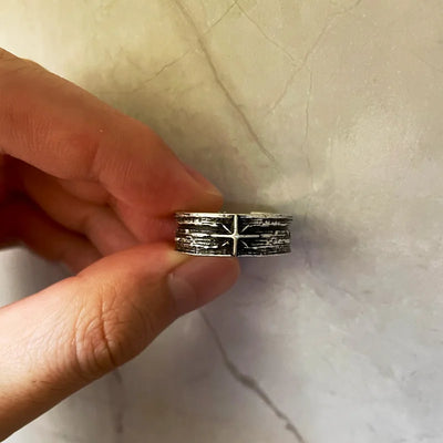 Jarl’s Silver Night – Viking Silver Ring ⚔️🌙