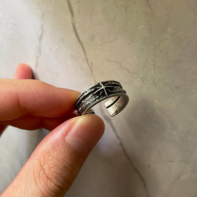 Jarl’s Silver Night – Viking Silver Ring ⚔️🌙