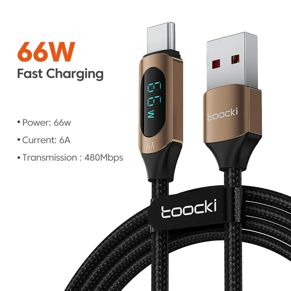 Type-C 100W PD Fast Charging Cable – USB-C to USB-C with Display