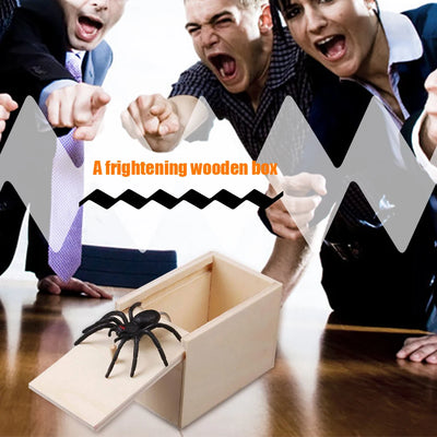 Trick Spider Wooden Scare Box – 1-10 PCS | Funny Hidden Prank Toy 🕷️🎁