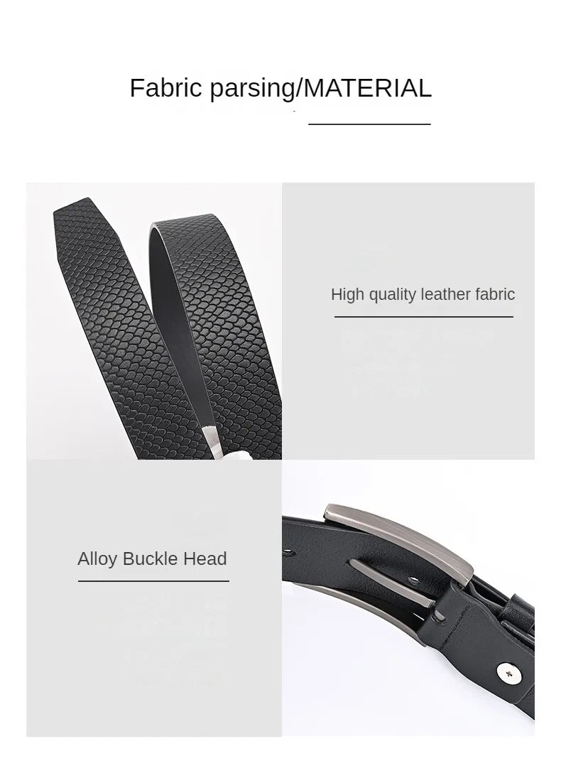 Trendsetter Men's Belt 🔥 PU Leather w/ Alloy Buckle - Business &amp; Casual Strap