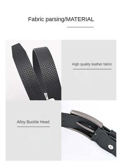 Trendsetter Men's Belt 🔥 PU Leather w/ Alloy Buckle - Business &amp; Casual Strap