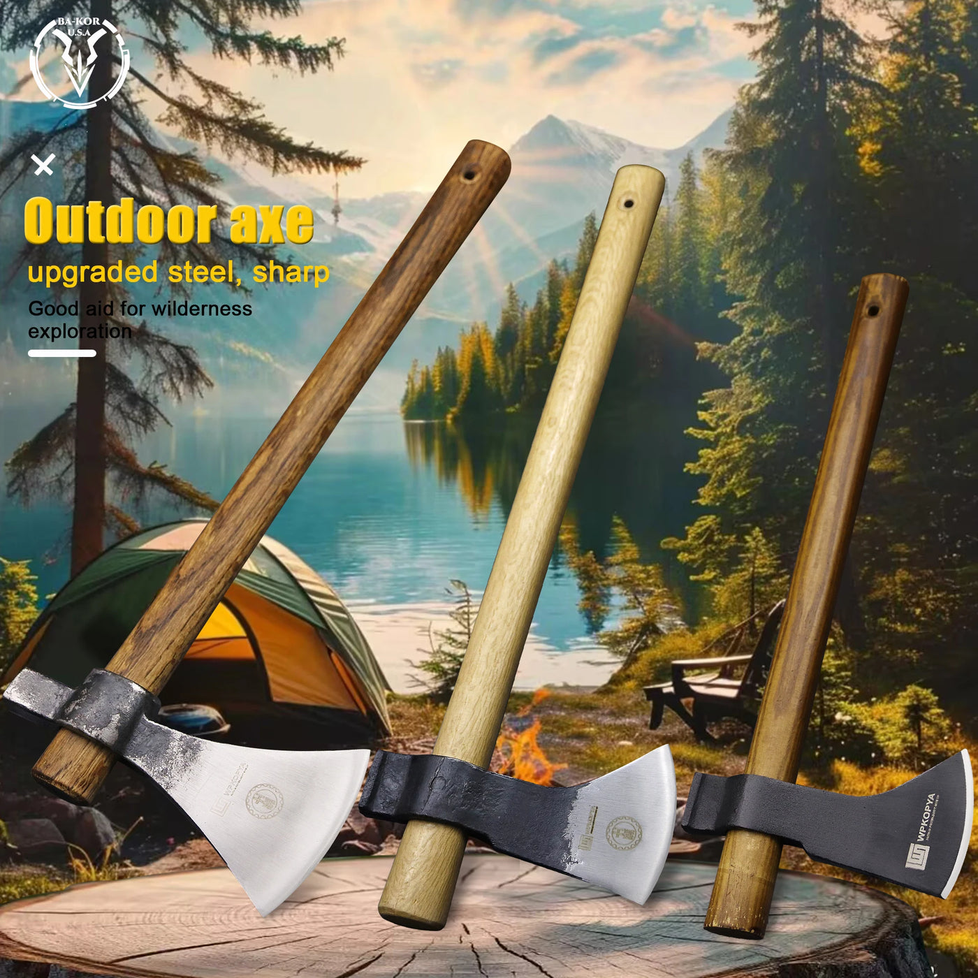 Handcrafted Viking Axe – Strength, Versatility, and Adventure-Ready!