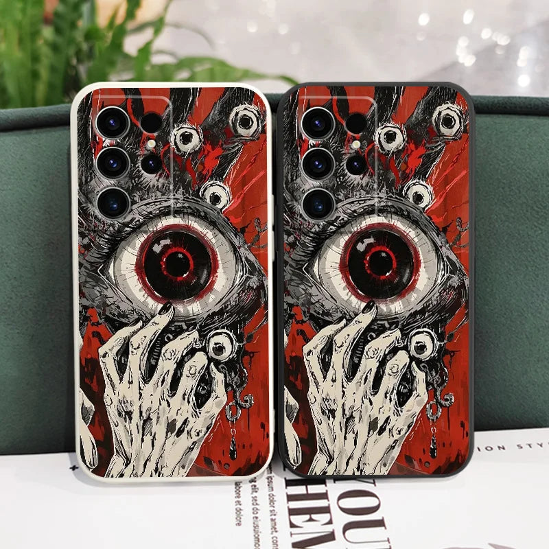 Devil Eye Phone Case for Samsung Galaxy S22 Plus / S21 Plus / S23 Ultra / S23 FE / S22 Ultra / S22 / S24 / S24 FE / S23 / S23 Plus / S25 / S25 Ultra / S24 Plus / S25 Plus / S21 Ultra / S24 Ultra