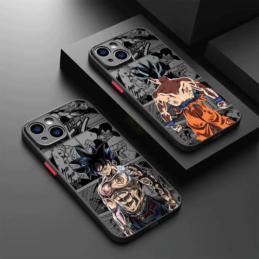 Dragon Ball Z iPhone Case - Matte Clear Back Cover Fits iPhone 16 to 7/8 Plus