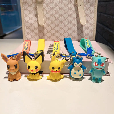 Pokémon Keychain 2025 – Pikachu, Psyduck, Gengar & More Cartoon Figures 🎒✨