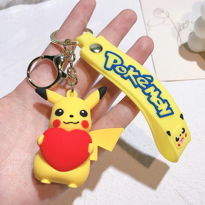 Pokémon Keychain 2025 – Pikachu, Psyduck, Gengar & More Cartoon Figures 🎒✨