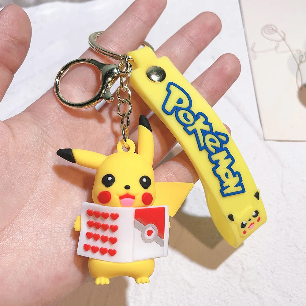 Pokémon Keychain 2025 – Pikachu, Psyduck, Gengar & More Cartoon Figures 🎒✨