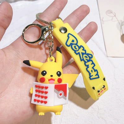 Pokémon Keychain 2025 – Pikachu, Psyduck, Gengar & More Cartoon Figures 🎒✨