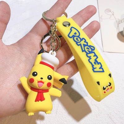 Pokémon Keychain 2025 – Pikachu, Psyduck, Gengar & More Cartoon Figures 🎒✨