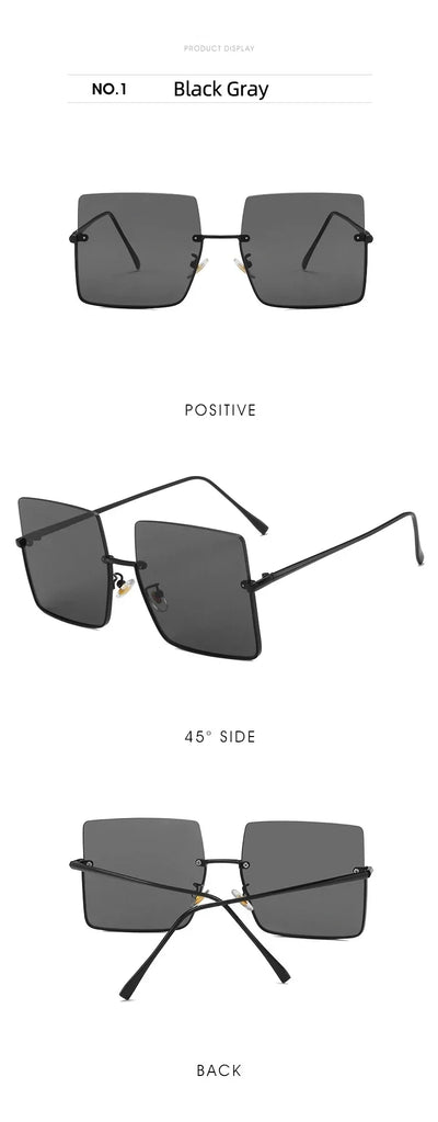 LUXE Oversized Square Sunglasses 😎 Designer Retro Frames