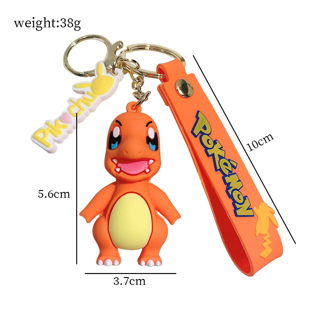 Pokémon Keychain 2025 – Pikachu, Psyduck, Gengar & More Cartoon Figures 🎒✨