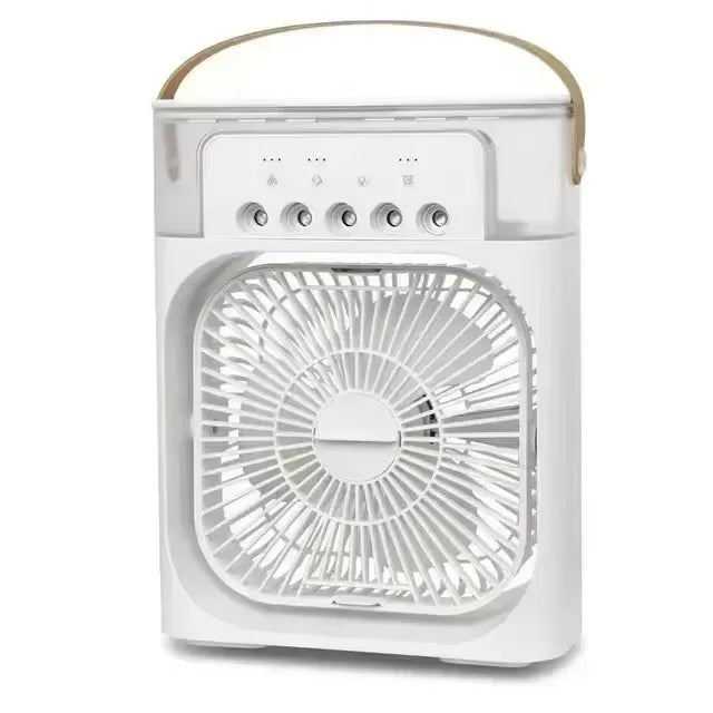 3-in-1 Portable Air Cooler ❄️ USB Fan + Humidifier + LED Light – For Home/Office/Camping