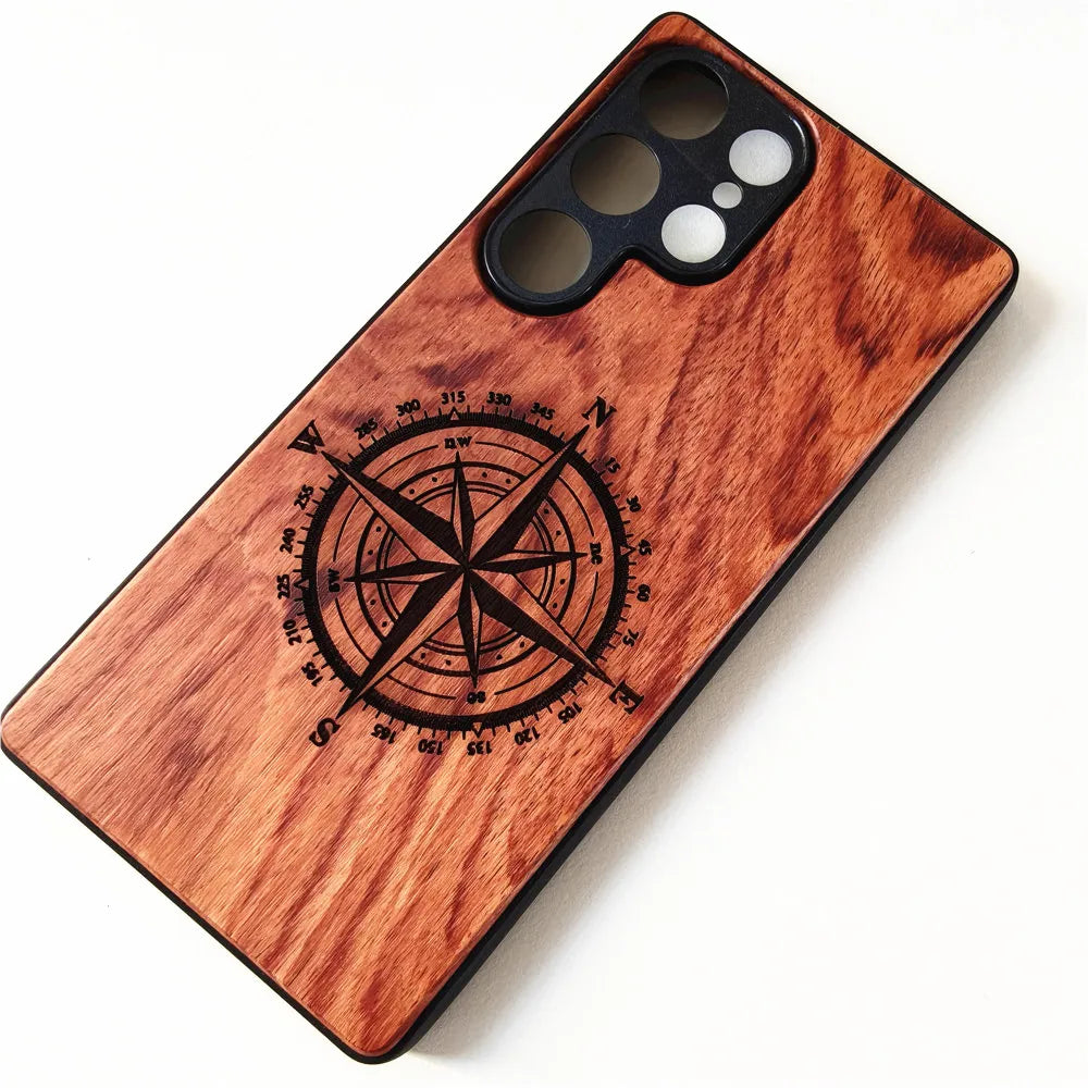 Real Wood Shockproof Phone Case for Samsung S25 Ultra/Plus