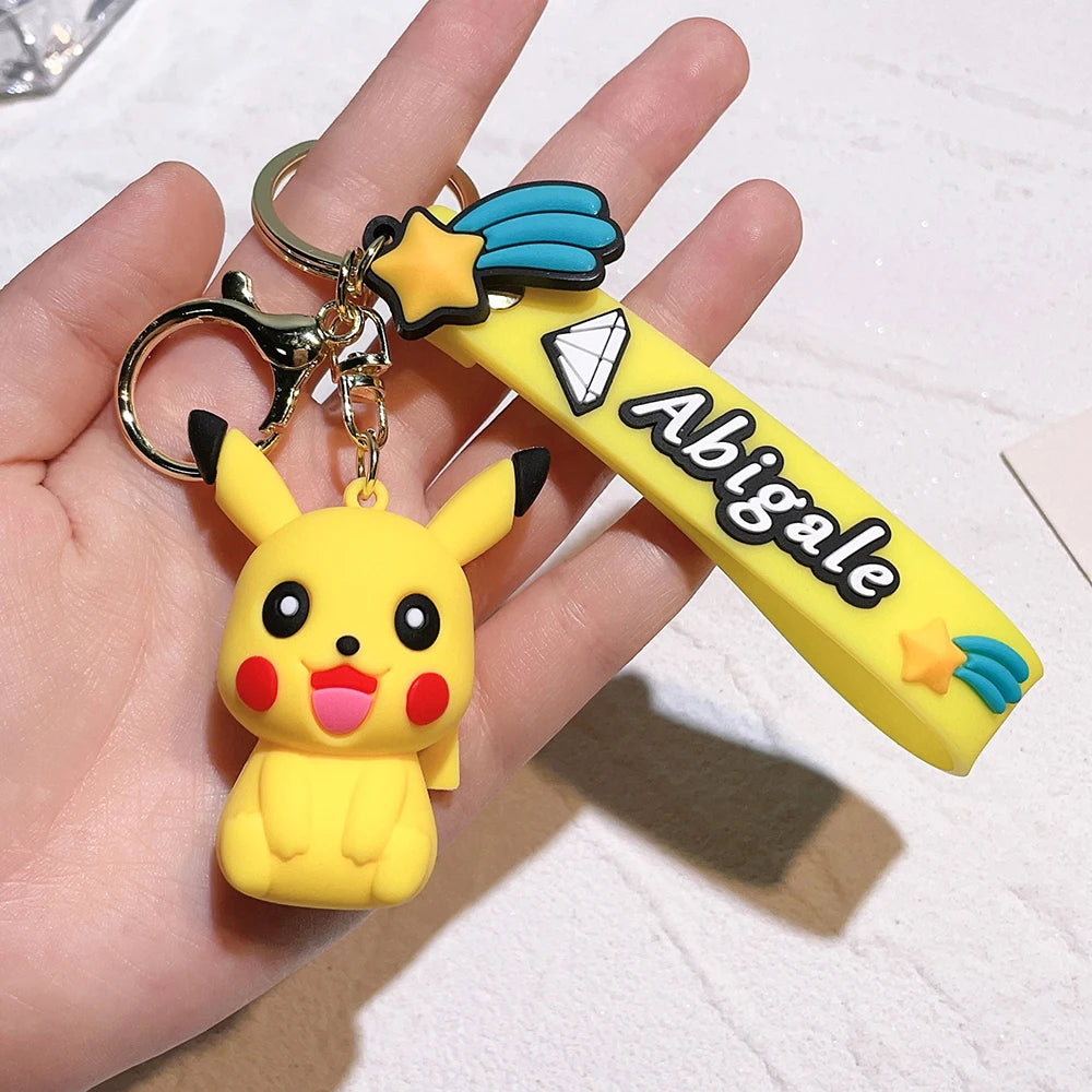 Pokémon Keychain 2025 – Pikachu, Psyduck, Gengar & More Cartoon Figures 🎒✨