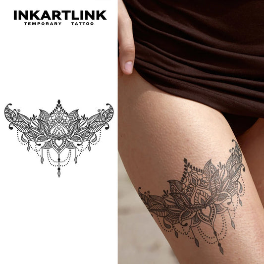 Haina Lotus Temporary Tattoo 🌸✨