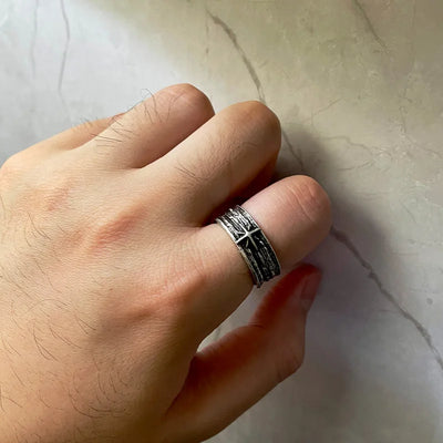 Jarl’s Silver Night – Viking Silver Ring ⚔️🌙