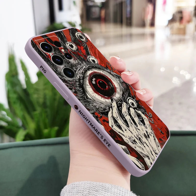 Devil Eye Phone Case for Samsung Galaxy S22 Plus / S21 Plus / S23 Ultra / S23 FE / S22 Ultra / S22 / S24 / S24 FE / S23 / S23 Plus / S25 / S25 Ultra / S24 Plus / S25 Plus / S21 Ultra / S24 Ultra