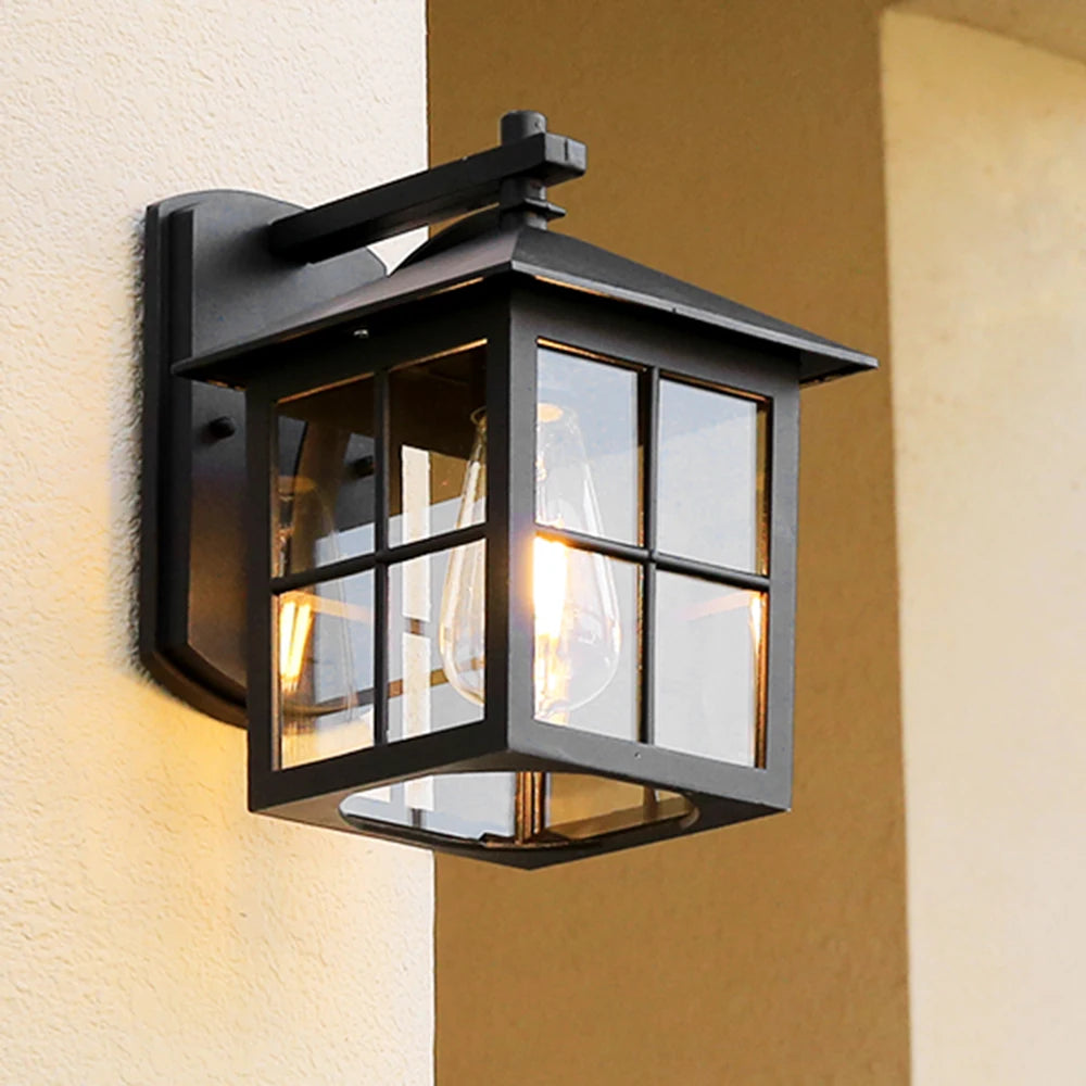 Antique Outdoor Wall Light – Porch & Garden Fixture (E27 Bulb)