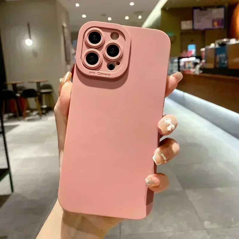 Black Armor – Premium Shockproof Silicone Case (LensGuard Edition)