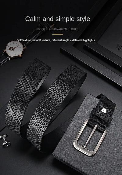 Trendsetter Men's Belt 🔥 PU Leather w/ Alloy Buckle - Business &amp; Casual Strap