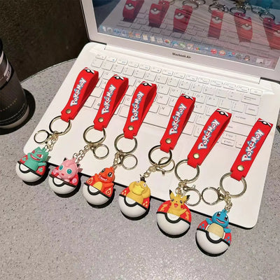 Pokémon Keychain 2025 – Pikachu, Psyduck, Gengar & More Cartoon Figures 🎒✨