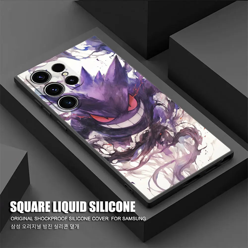 Vines Ultra Case - Gengar & Lucario for Samsung Galaxy S25/S24/S23/S22/S21 FE/S20/S10 Plus 5G Black Pokémon Shadows Protective Cover